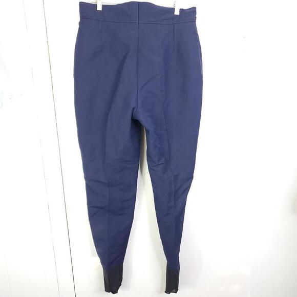 Bogner Pants Womens 10 Large Navy Stirrup Ski Snow Wool Blend Zip Pocket - Picture 7 of 9